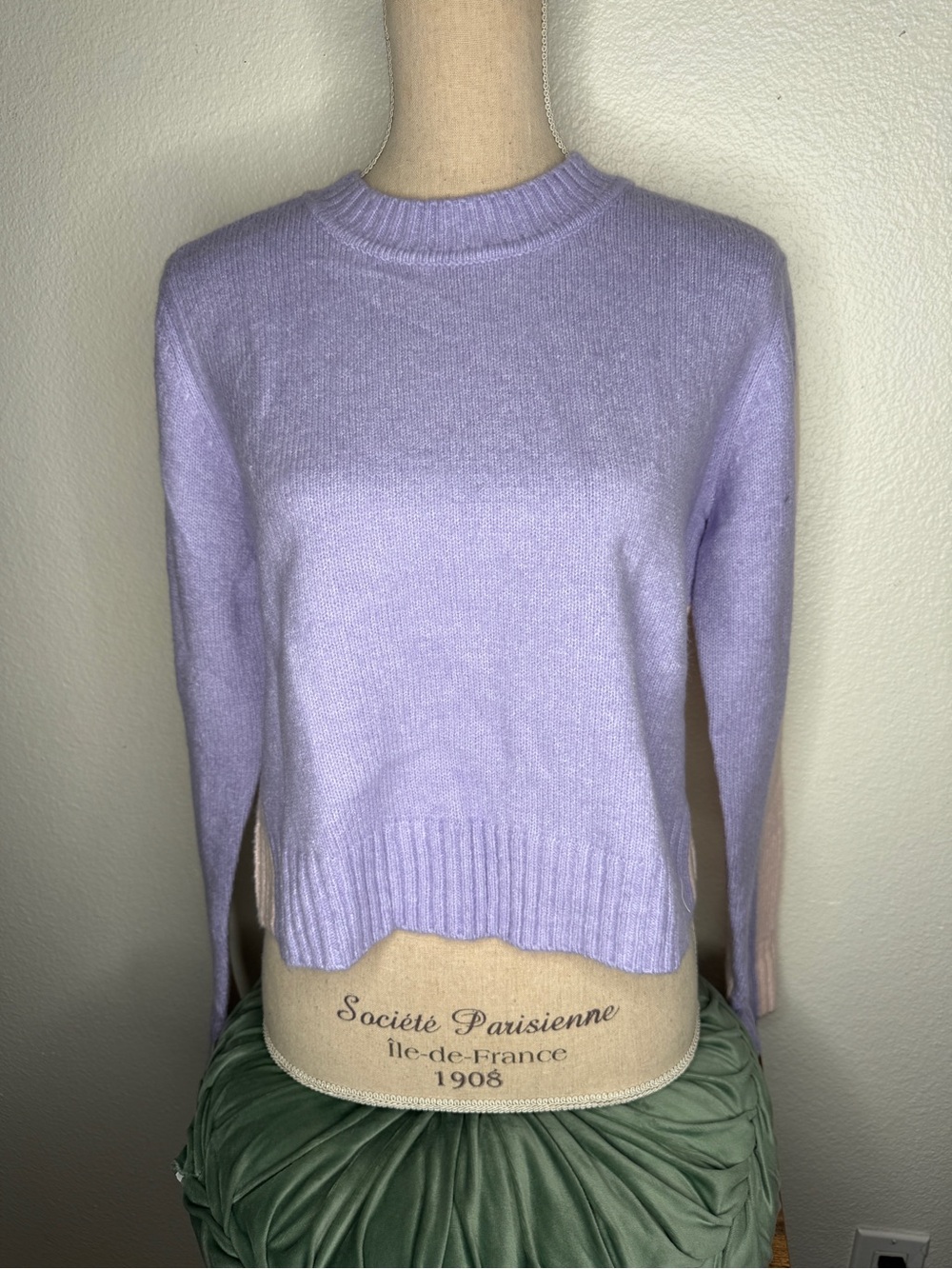 Lavender Crewneck Knit Sweater - Women's Lightweight Pullover